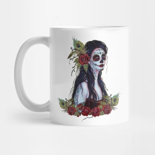 Day of the dead Lila tattooed lady by Renee Lavoie Mug